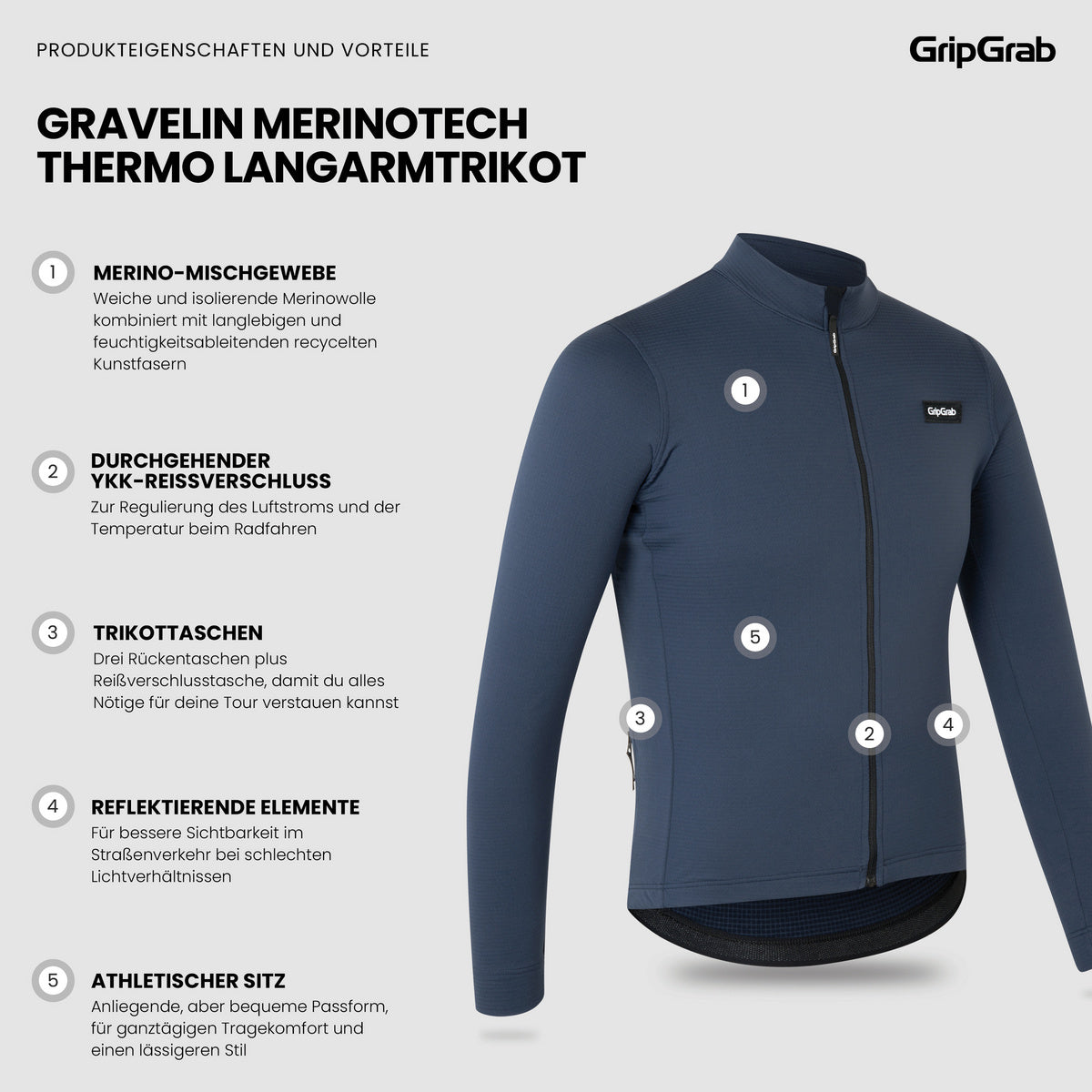 Classic Merino Blend Long Sleeve Jersey