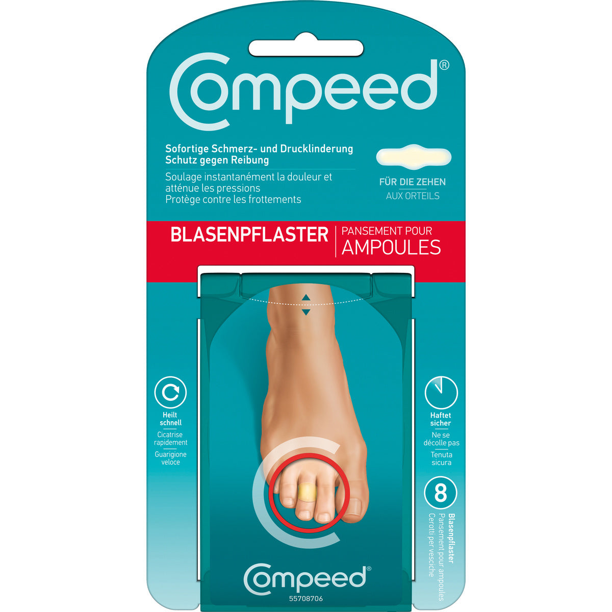 Blasenpflaster für die Zehen