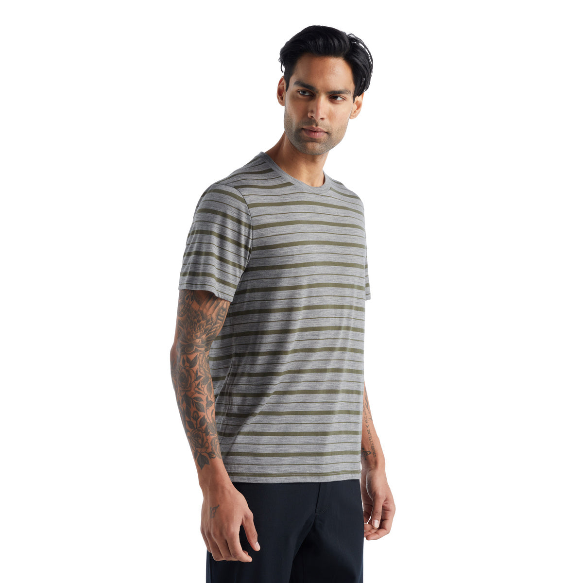 Men Merino Wave SS Tee Stripe