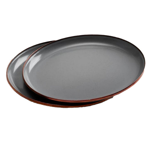 Teller gross Emaille 2er Set